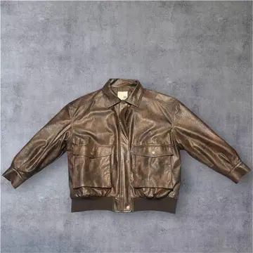 [완판템] 인조 가죽 A2 블루종 브라운 새상품급