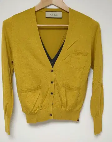 폴스미스 실크 혼방 가디건 머스타드 M 사이즈 메인 라인