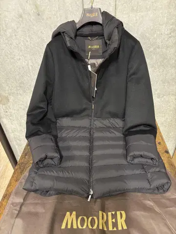 럭셔리 MOORER 여성용 다운 하프 코트