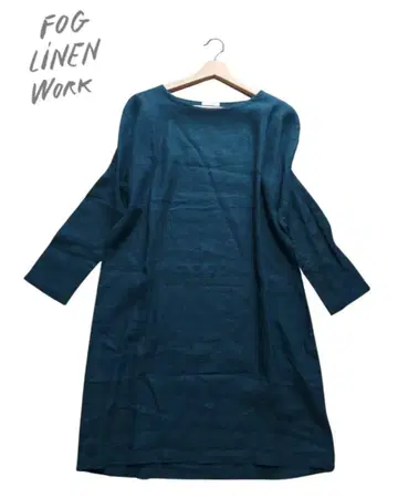 [ fog linen work ] 린넨 100% 원피스 다크 네이비