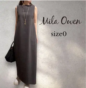 Mila Owen 백턱 코쿤 롱 원피스 차콜 그레이 S
