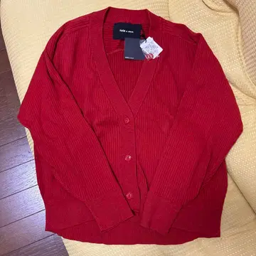 미사용 새상품 note et silence. 레드 가디건 F 사이즈