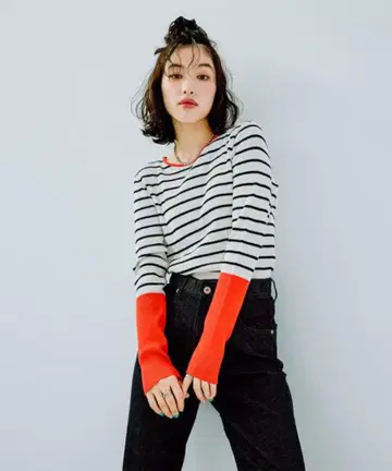 LEPSIM 렙심 인기 12게이지 배색 크루넥 풀오버
