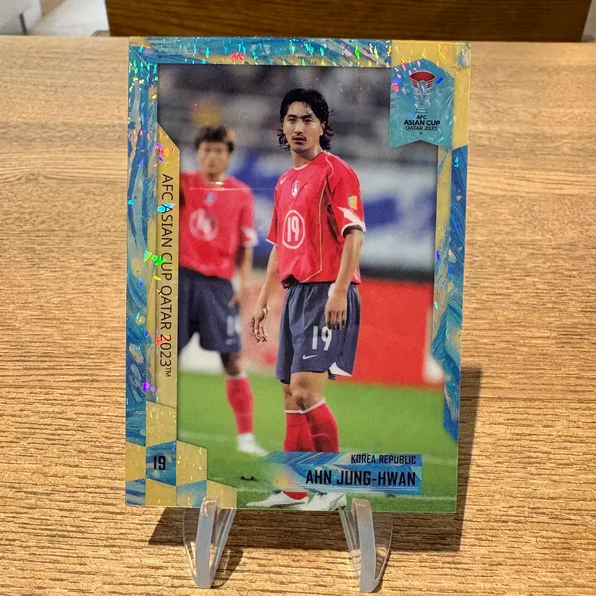2023 AFC 아시안컵 카타르 안정환 49한정 블루 크랙아이스 카드 A
