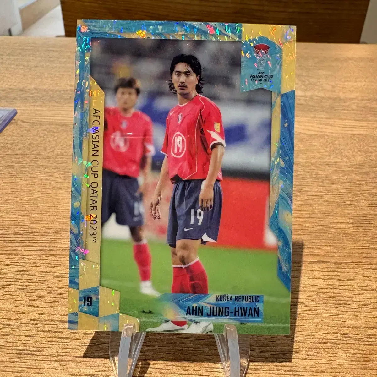 2023 AFC 아시안컵 카타르 안정환 49한정 블루 크랙아이스 카드 B