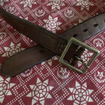 아비렉스 VINTAGE WORKS 브라운 가죽 벨트 15601