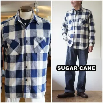 sugarcane 슈가케인 워크 셔츠 플란넬 셔츠 29557 L