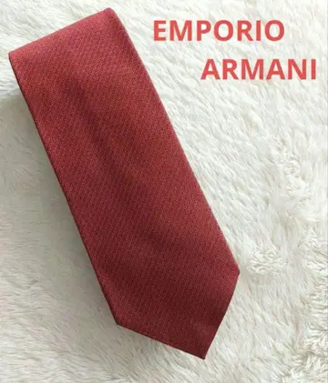 EMPORIO ARMANI 엠포리오 아르마니 넥타이 크림슨 빨간색 적갈색