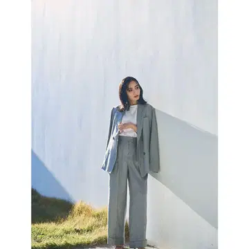 아나우안스 테일러드 자켓 블루 그레이 M 사이즈