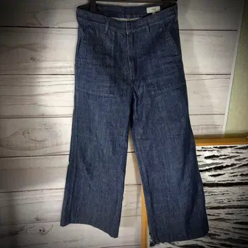 HYKE | 와이드 레그 베이커 데님 팬츠 | 인디고