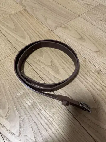 yoke 슬림 가죽 벨트 브라운 심플 캐주얼