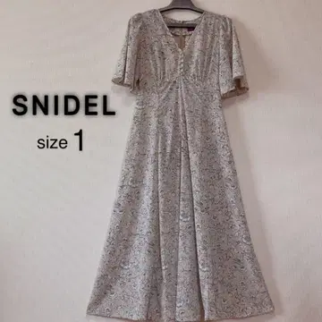 SNIDEL 스나이델 x 리버티 플레어 슬리브 원피스 베이지 M 사이즈