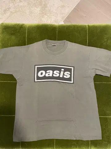 oasis BOX 로고 T셔츠 XL 올리브 그린