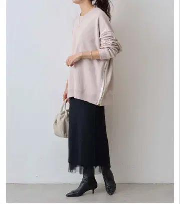 비어즐리 사이드 지퍼 속기모 풀오버