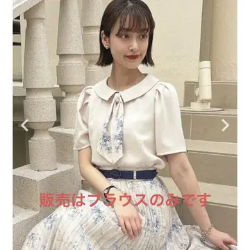 택 포함 새상품 an3 아이비 로즈 스카프 타이 포함 블라우스