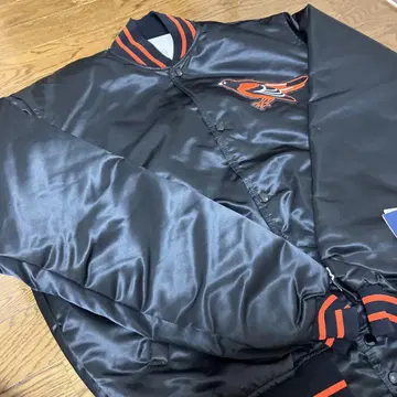 90년대 MLB 볼티모어 오리올스 새틴 점퍼 L 사이즈