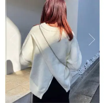MOUSSY 마우지 백 슬릿 오버 니트