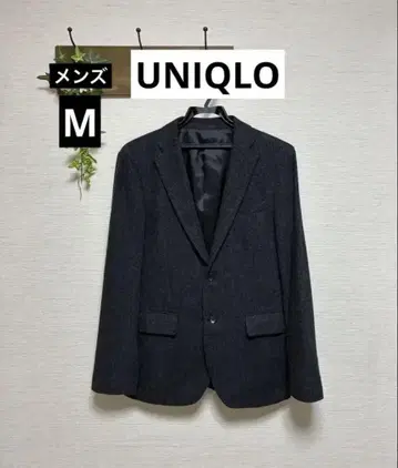 UNIQLO 유니클로 자켓 남성용 M 겨울 상품 울 혼방 겉옷 헤링본