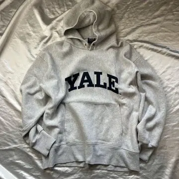 예일 대학 후드 부착 맨투맨 L 사이즈 그레이