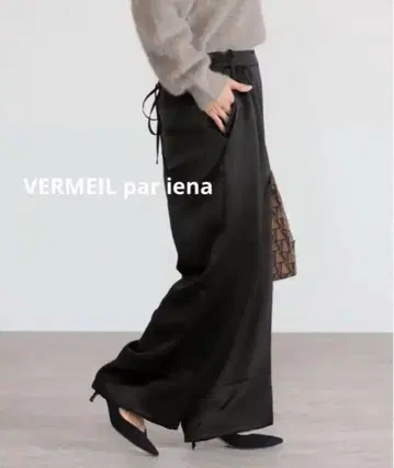 VERMEIL par iena 새틴 서스펜더 팬츠 블랙 38