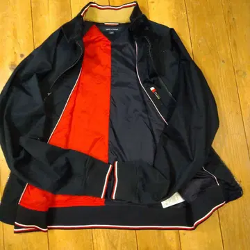 깔끔한 TOMMY HILFIGER 네이비 해링턴 자켓 L