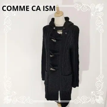 @a1146 COMME CA ISM 후드 가디건 블랙 멋쟁이