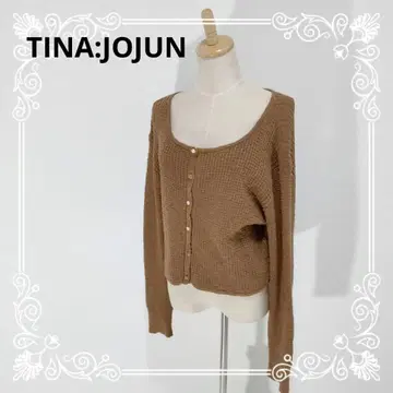 a1148 TINA:JOJUN 버튼 가디건 브라운 심플