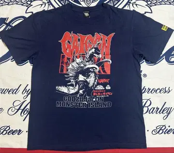 하드코어 초콜릿 제작 고질라 vs 가이강 T셔츠 XL 사이즈 도호 영화