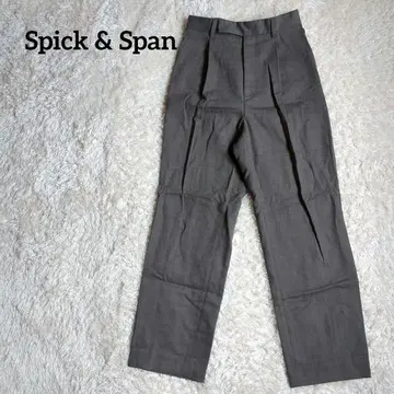 [ Spick & Span ] 더블 크로스 테이퍼드 팬츠 브라운 34