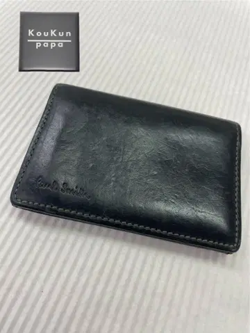 폴스미스 Paul Smith 블랙 가죽 명함지갑 카드 슬롯 포함