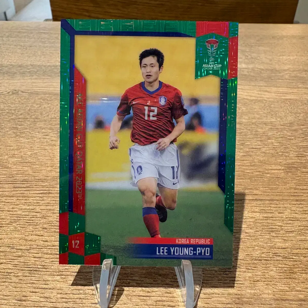 2023 AFC 아시안컵 카타르 이영표 25한정 그린 모조 카드