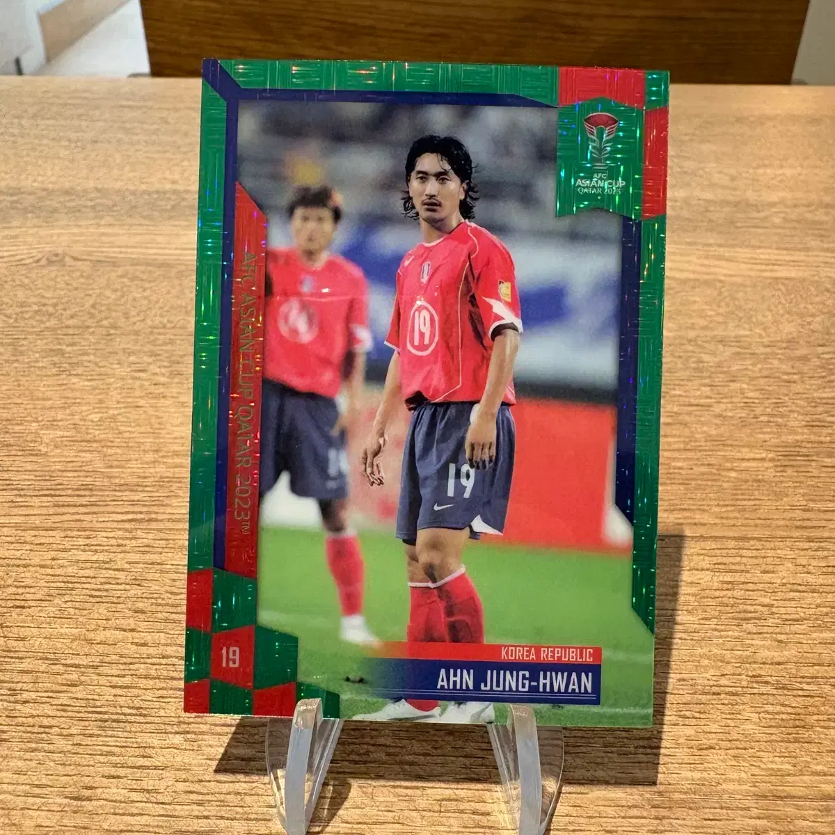2023 AFC 아시안컵 카타르 안정환 25한정 그린 모조 카드