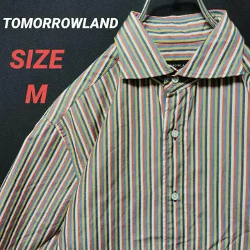 TOMORROWLAND 반팔 셔츠 스트라이프 멀티 컬러 남성용 M