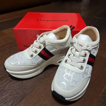 Thepunazio 스트라이프 통굽 스니커즈