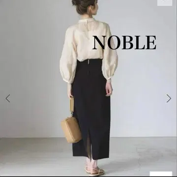 NOBLE 노블 새상품 저지 라이크 컬러 타이트 스커트 블랙 36