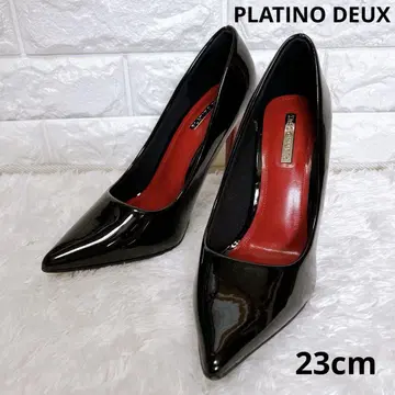 PLATINO DEUX 레드 인솔 에나멜 하이힐 펌프스