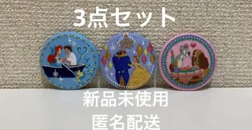 디즈니 자수 캔뱃지 인어공주 미녀와 야수 원스 어폰 어 타임 3종 세트