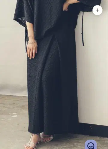 코끼리 고양이 채널 hunch 박스 턱 롱 스커트 블랙