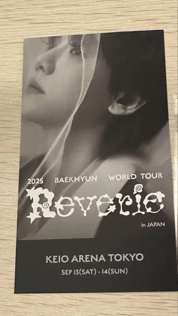 백현 픽처 티켓 FC reverie 티켓 baekhyun