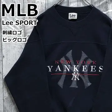MLB 양키스 Lee SPORT 맨투맨 트레이닝복 자수 로고 네이비