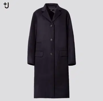 캐시미어 블렌드 체스터 코트 유니클로 플러스 J 블랙 M 사이즈