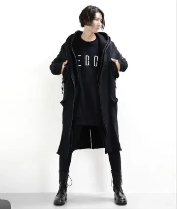 민서비 minsobi 롱 가디건 후크 후드티
