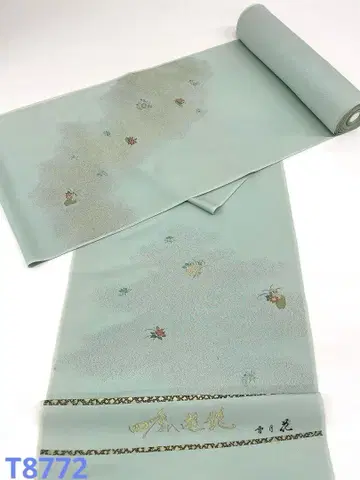 츠케사게 누비 설월화 문양 디자인 순수 실크 옷감