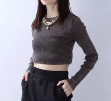 JEANASIS 모드 스타일 숏 기장 상의