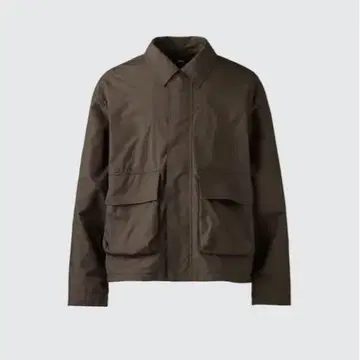 UNIQLO 코튼 숏 블루종 다크 브라운