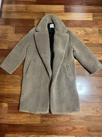 ZARA 보아 테디베어 롱 코트 브라운