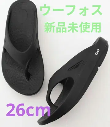 미사용 새상품 우포스 리커버리 샌들 BLACK 26cm