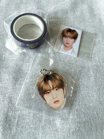 INI 허풍범 아크릴 키링 마스킹 테이프 ID 사진 캡슐 토이