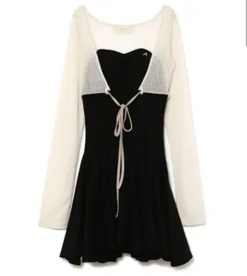 andmary Lona ribbon mini dress