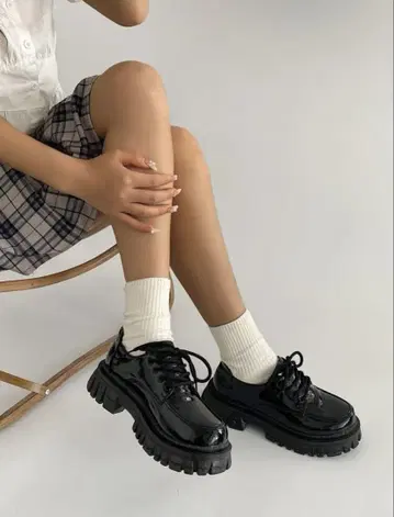 SHEIN 레이스업 프론트 옥스퍼드 신발 23cm